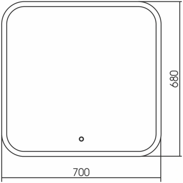Зеркало (70х68) Grossman Comfort 670680 с сенсорным выключателем
