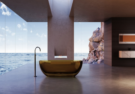 Ванна из полиэфирной смолы (170х75)  ABBER Kristall AT9703Vesuvian оливковая