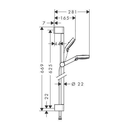 Душевой гарнитур Hansgrohe Crometta Vario Green, 26555400 хром