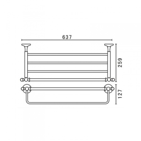 Полка для полотенец Art&Max AM-E-2622Q