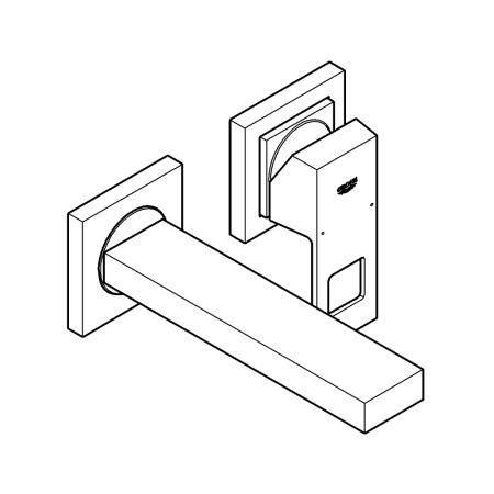 Смеситель для раковины GROHE Eurocube 19895 DC0 (19895DC0) суперсталь
