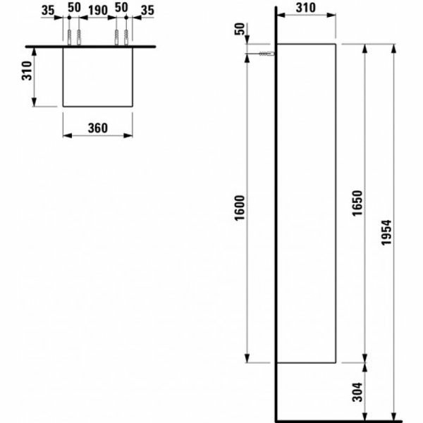 Пенал Laufen Palomba 4.0675.2.180.221.1