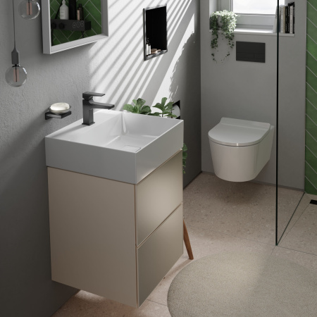 Смеситель для раковины с донным клапаном Push-Open Hansgrohe Metropol 32500670 черный матовый