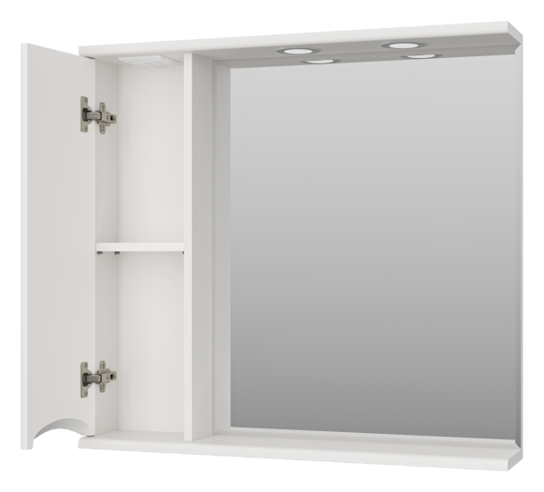 Зеркало-шкаф (80х75) Misty Атлантик 80 левый П-Атл-4080-010Л