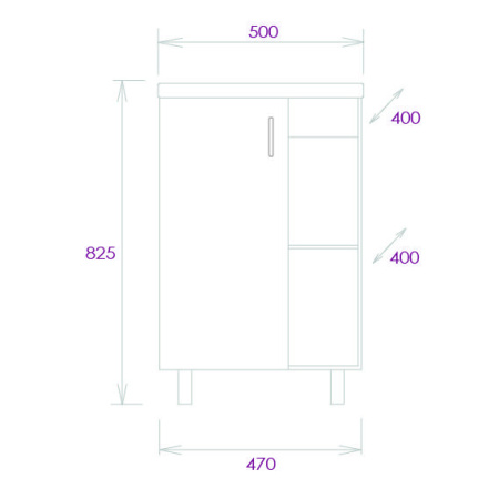 Тумба под раковину напольная Onika Тимбер 50 105034