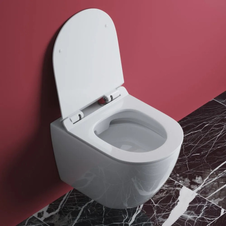 Унитаз подвесной безободковый CEZARES STYLUS CZR-513-TH-R/CZR-076-SC микролифт