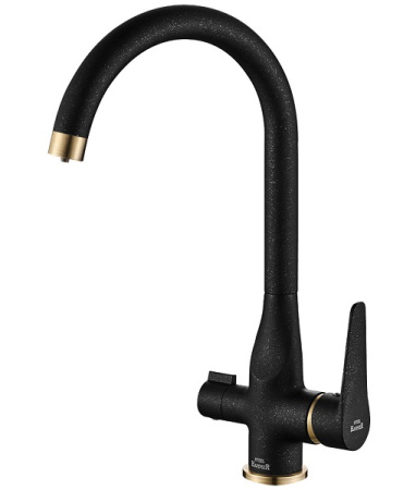 Смеситель для кухни под фильтр, черный/бронза Zorg SH 910 BLACK BR