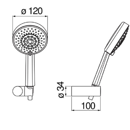 Душевой набор Nobili Rubinetterie AD146/48CR