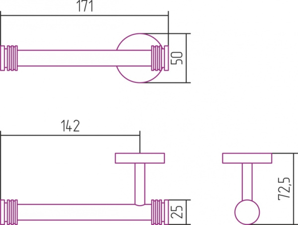 Держатель туалетной бумаги Сунержа Каньон (L 170) 00-3008-0170