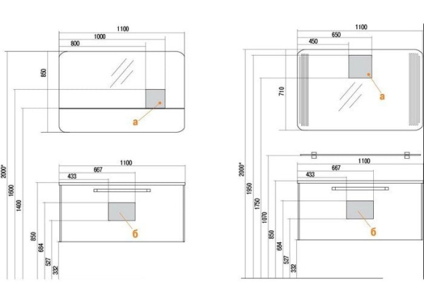 Тумба под раковину Акватон Валенсия 110 1A123701VA340