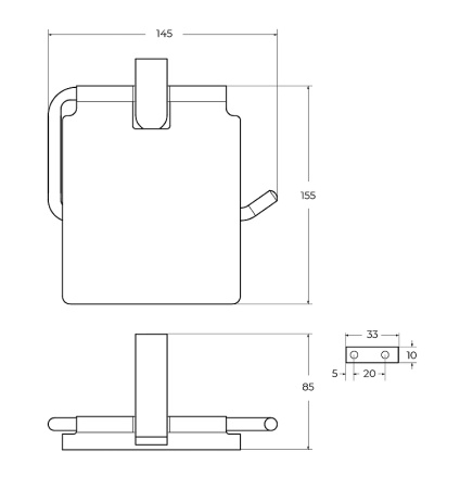 Держатель для туалетной бумаги CEZARES SLIDER-PH-NOP
