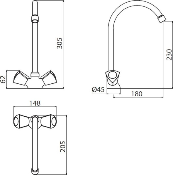Смеситель для кухни Damixa Object HFON00000