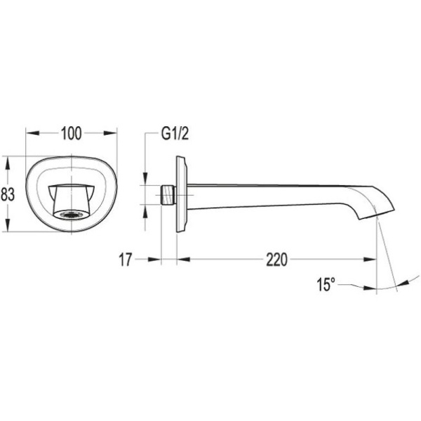 Излив для ванны CEZARES LIBERTY-F-SC-01 Излив для ванны CEZARES LIBERTY-F-SC-01
