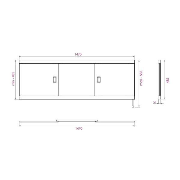 Экран под ванну Onika Монако 150 515014