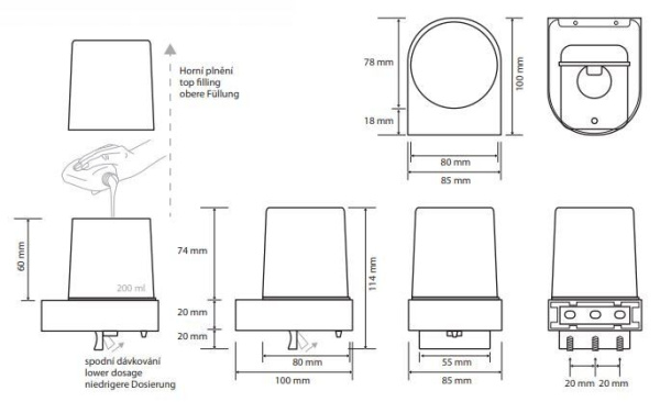 Настенный дозатор для жидкого мыла Bemeta Omega 104309322