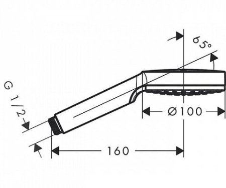 Ручной душ Hansgrohe Crometta 1jet EcoSmart 26333400 белый/хром