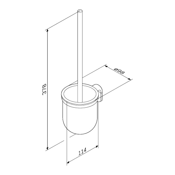 Стойка с туалетной щеткой Am.Pm X-Joy A8433322