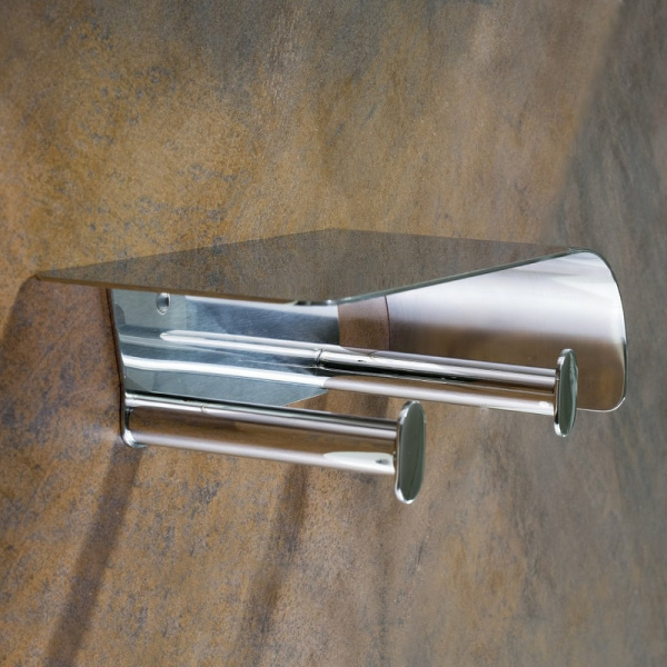 Двойной держатель для туалетной бумаги с полкой Bemeta Organic 157112161