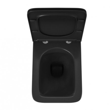 Унитаз подвесной  безободковый OWL Vatter Ruta-H  Matt Black с сиденьем DP микролифт OWLT190404 Унитаз подвесной  безободковый OWL Vatter Ruta-H  Matt Black с сиденьем DP микролифт OWLT190404