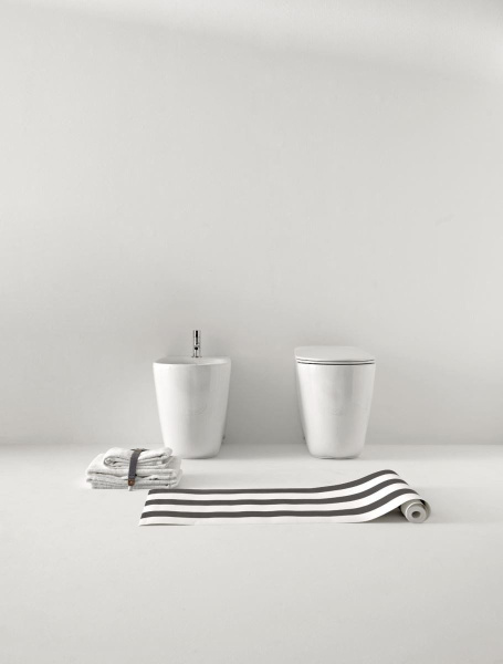 Унитаз приставной безободковый Kerasan Nolita 531830 белый матовый, без сиденья