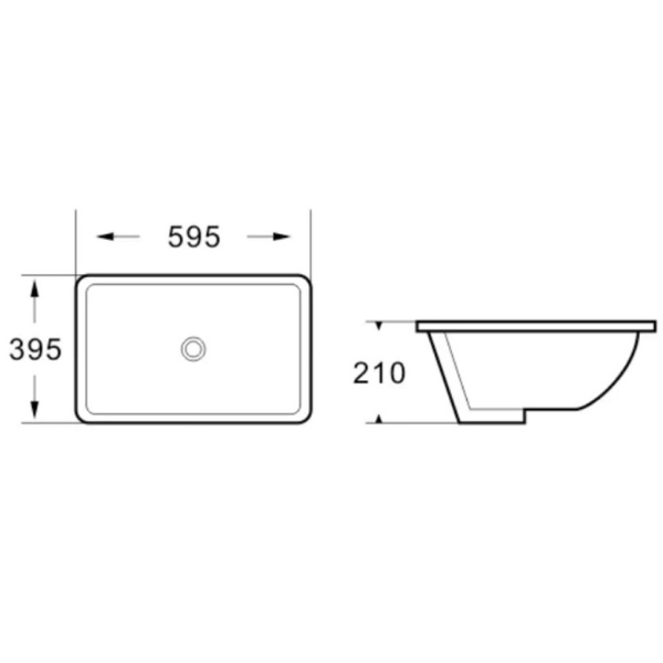 Раковина встраиваемая снизу  beWash BK5939UC000