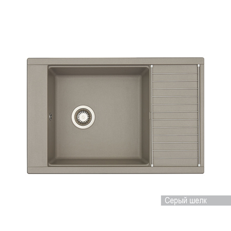 Кухонная мойка Aquaton Делия 78 1A715132DE250 серый шелк