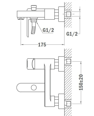 Смеситель для ванны Teka Nexos 661210200