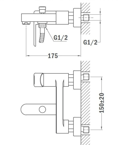 Смеситель для ванны Teka Nexos 661210200