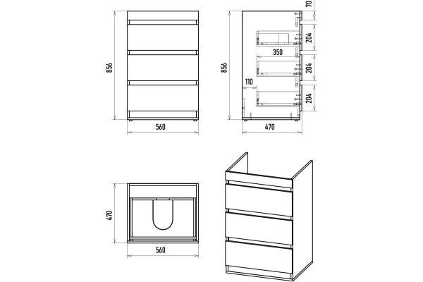 Тумба под стиральную машину Misty Коломбо 60 П-Кол06060-0113Я