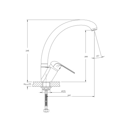 Смеситель для кухонной мойки RUSH Fiji FI1835-22
