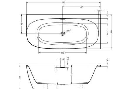 Акриловая ванна Riho OMEGA Corner B098001005