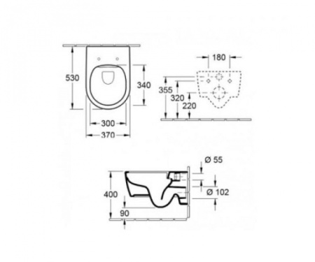 Подвесной унитаз Villeroy&Boch Avento 5656R001