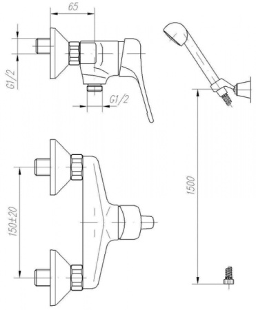 Смеситель для душа MOFEM TREND 153-0002-07