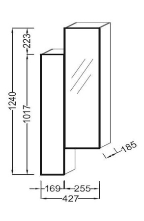 Шкаф-пенал Jacob Delafon Pacific EB783-A21