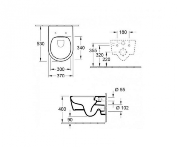 Подвесной унитаз Villeroy&Boch Avento 5656R001