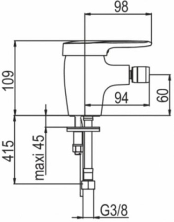 Смеситель для биде Jacob Delafon Kandel E662RU-CP
