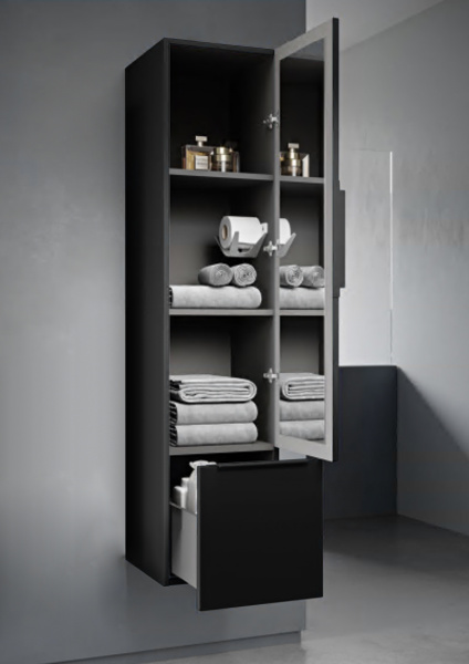 Пенал подвесной Cezares  Premium 55502 Nero opaco