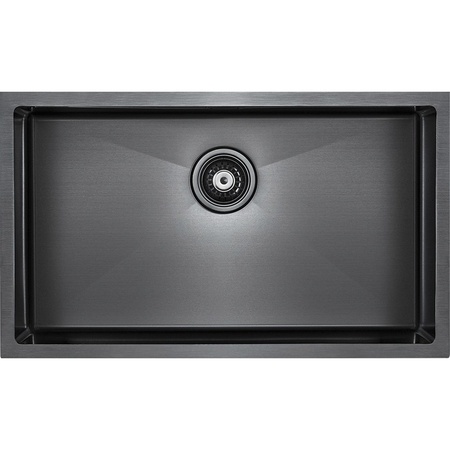 Кухонная мойка Paulmark Koher PM807444-GM вороненая сталь