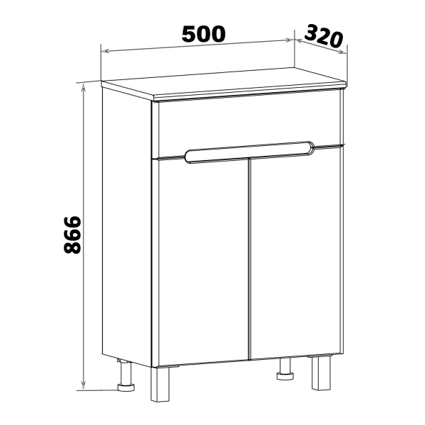 Комод Runo Парма 50 (00-00001050)