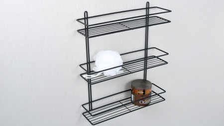 Полка тройная Fixsen черная FX-730B-3