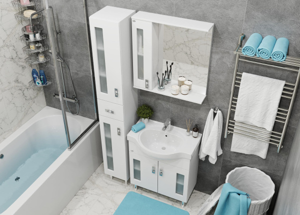 Зеркало-шкаф c подсветкой Onika Кристалл 67 (67x71,2) 206705