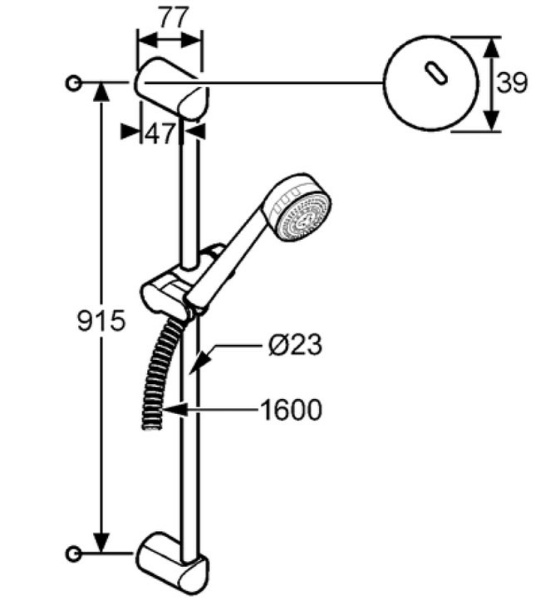 Душевой гарнитур Kludi Zenta 6084091-00