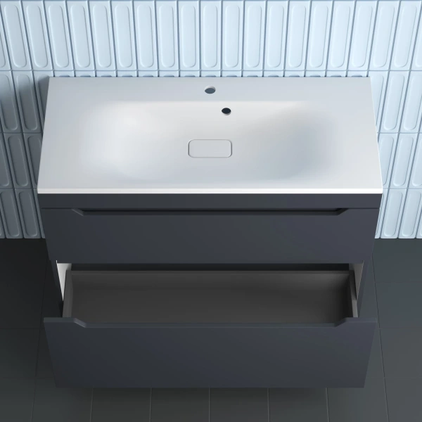 Тумба напольная без раковины 100 см Style Line Остин ЛС-00002400 графит матовый