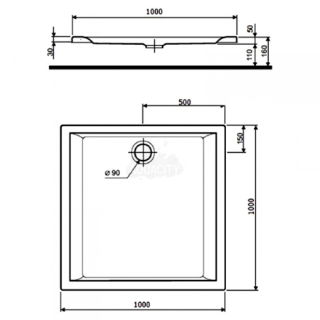 Поддон душевой Kolo Pacyfik XBK0710000