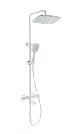 Душевая система с термостатом WONZON & WOGHAND STAY 2, белый матовый WW-B3016-T1-MW