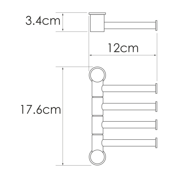 Держатель для полотенец WasserKRAFT K-1054NICKEL Держатель для полотенец WasserKRAFT K-1054NICKEL
