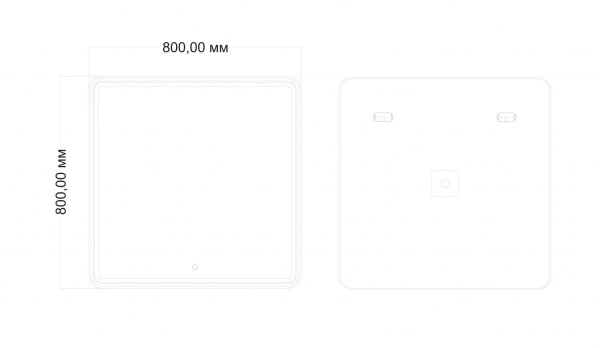 Зеркало с подсветкой Art&Max TITO AM-Tit-800-800-DS-F