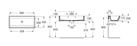 Раковина подвесная (60х45) Roca Access  368PB9000