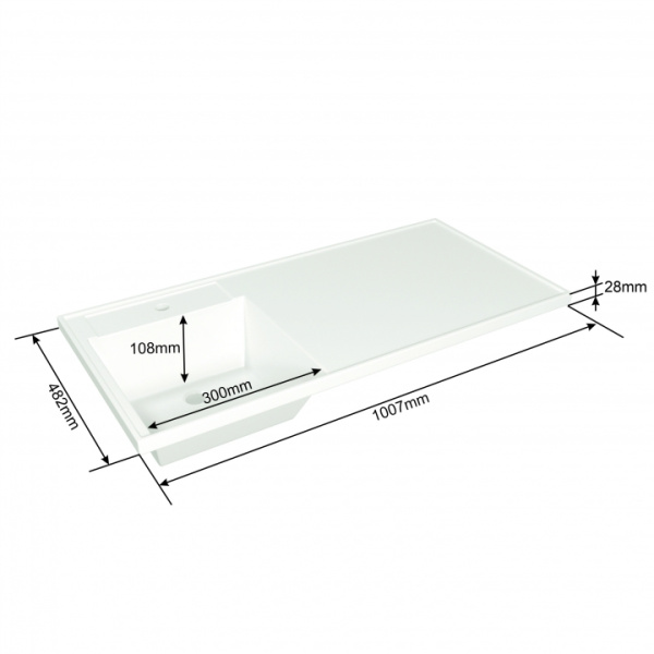 Раковина над стиральной машиной (100х50) СаНта    Лидер 900106N