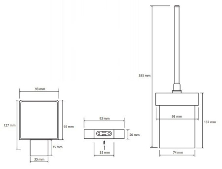 Туалетный ершик Bemeta Nero 135013010